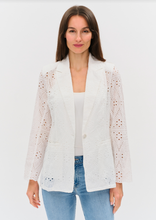 Load image into Gallery viewer, Eyelet White Blazer

