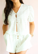 Load image into Gallery viewer, Button Front Blouse in White
