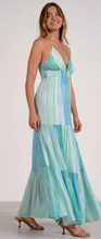 Load image into Gallery viewer, V-Neck Maxi Dress in Blue Strovia
