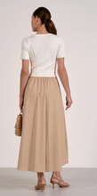 Load image into Gallery viewer, Mixed Media Dress in White &amp; Tan
