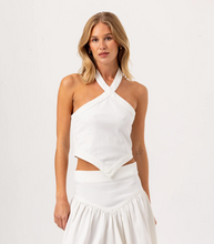 Load image into Gallery viewer, Denim Avice Top in White
