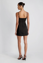 Load image into Gallery viewer, York Satin Mini Dress in Black
