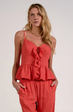 Load image into Gallery viewer, Ruffle Tank in Red
