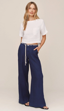 Load image into Gallery viewer, Clean Waist Pintuck Pant in Nautical Night
