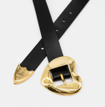 Load image into Gallery viewer, Brass Hammered Heart Belt
