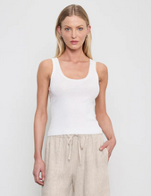 Load image into Gallery viewer, Military Rib Crop Tank in White
