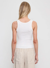 Load image into Gallery viewer, Military Rib Crop Tank in White

