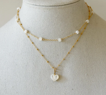 Load image into Gallery viewer, Pearl Bubble Heart Necklace
