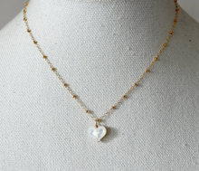 Load image into Gallery viewer, Pearl Bubble Heart Necklace
