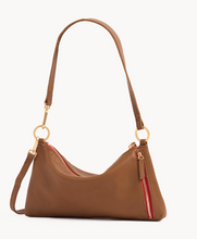 Load image into Gallery viewer, Kyle Bag in Mahogany Pebble with Red Zipper
