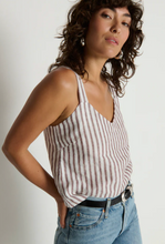 Load image into Gallery viewer, Annie V-Neck Top in Praline Stripe
