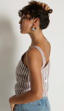 Load image into Gallery viewer, Annie V-Neck Top in Praline Stripe
