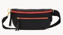 Load image into Gallery viewer, Charles Crossbody in Black with Red Zipper
