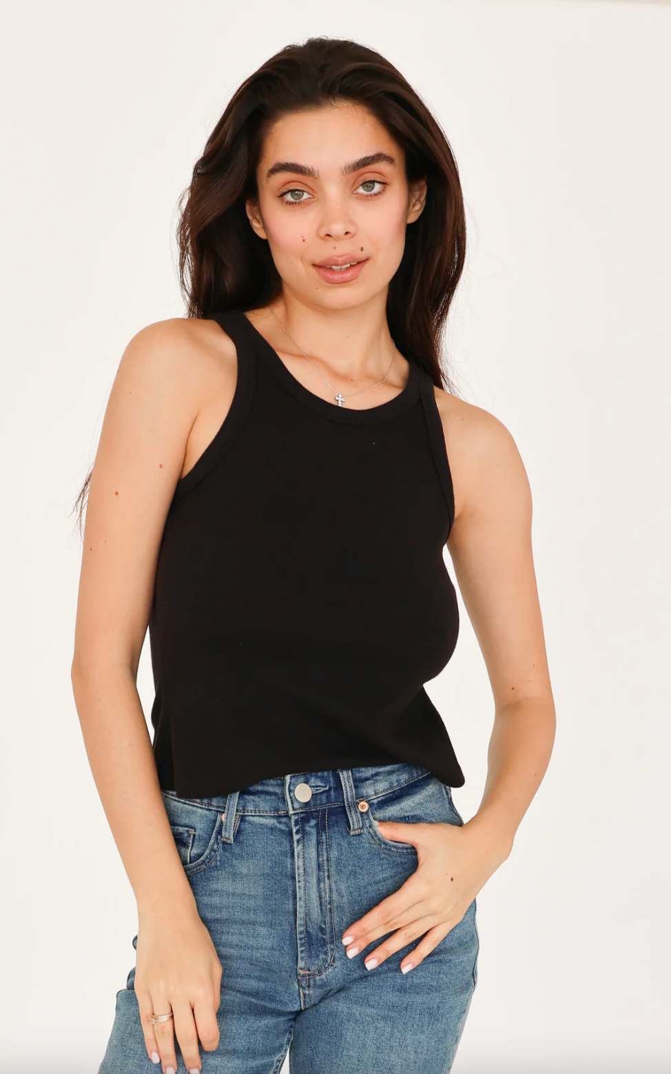Tamia Cropped Racer Tank