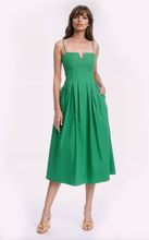 Load image into Gallery viewer, Hallie Pleated Cotton Day Dress
