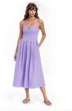 Load image into Gallery viewer, Hallie Pleated Cotton Day Dress
