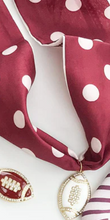 Load image into Gallery viewer, Football on Scarf Necklace
