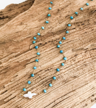 Load image into Gallery viewer, Pearl Bezel on Rosary Necklace
