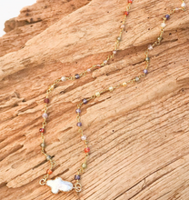 Load image into Gallery viewer, Pearl Bezel on Rosary Necklace
