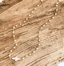 Load image into Gallery viewer, Pearl Bezel on Rosary Necklace
