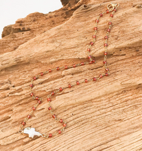 Load image into Gallery viewer, Pearl Bezel on Rosary Necklace
