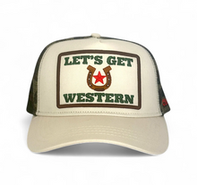 Load image into Gallery viewer, Let's Get Western Trucker Hat
