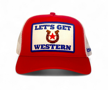 Load image into Gallery viewer, Let's Get Western Trucker Hat
