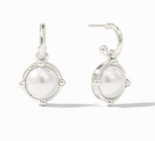 Load image into Gallery viewer, Honeybee Hoop &amp; Charm Earring in Silver

