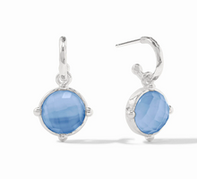 Load image into Gallery viewer, Honeybee Hoop &amp; Charm Earring in Silver
