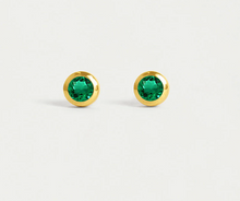 Load image into Gallery viewer, Round Birthstone Studs
