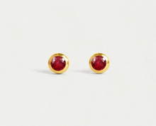 Load image into Gallery viewer, Round Birthstone Studs
