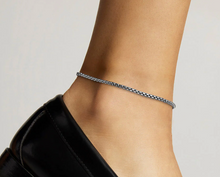 Load image into Gallery viewer, Mini Tokyo Chain Anklet in Silver
