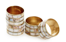 Load image into Gallery viewer, Mother of Pearl Napkin Ring Holder
