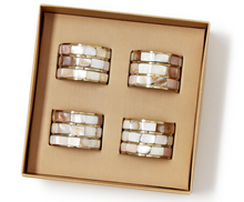 Load image into Gallery viewer, Mother of Pearl Napkin Ring Holder
