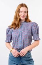 Load image into Gallery viewer, Block Floral Tuck Blouse
