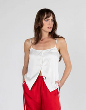 Load image into Gallery viewer, Cult Button Up Cami Top in White
