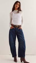 Load image into Gallery viewer, Good Luck Mid-Rise Barrel Jeans in Deep End
