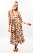 Load image into Gallery viewer, Graphic Midi Shirt Dress
