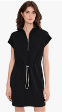 Load image into Gallery viewer, Avaya Half Zip Dress in Black
