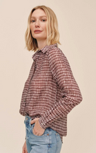Load image into Gallery viewer, Classic Button Down in Plum Gingham
