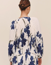 Load image into Gallery viewer, Pleated Tie Front Top in Indigo Iris
