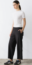 Load image into Gallery viewer, Ponte Knit Barrel Pant in Black
