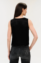 Load image into Gallery viewer, Rossa Satin Tank in Black
