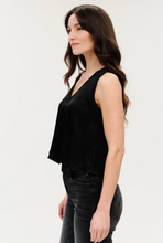 Load image into Gallery viewer, Rossa Satin Tank in Black
