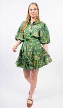 Load image into Gallery viewer, Green Tiered Skirt Dress
