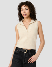 Load image into Gallery viewer, Marley Knit Half Zip Vest in Oatmeal
