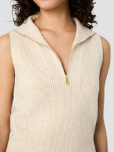 Load image into Gallery viewer, Marley Knit Half Zip Vest in Oatmeal
