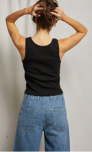 Load image into Gallery viewer, Blondie V Neck Tank in True Black
