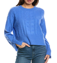 Load image into Gallery viewer, Mixed Cable Crew Sweater in Carolina
