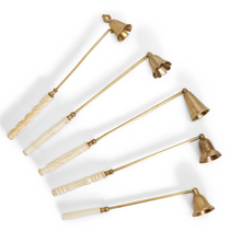 Load image into Gallery viewer, Lights Out Antiqued Gold Candle Snuffer
